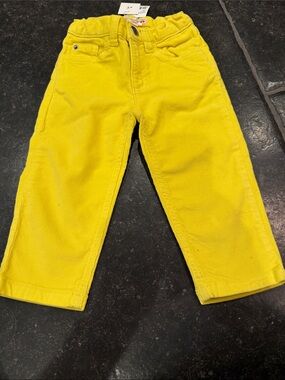 Bonpoint Yellow Corduroy Kids Pants - new with tags 12 months